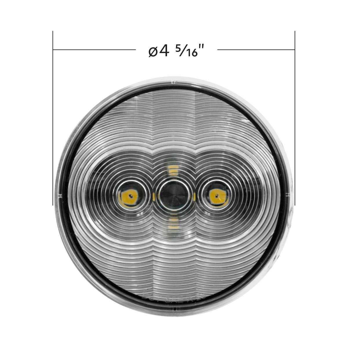 6 LED 4" Round Light (Back-Up)-White LED/Clear Lens - Thumbnail 7