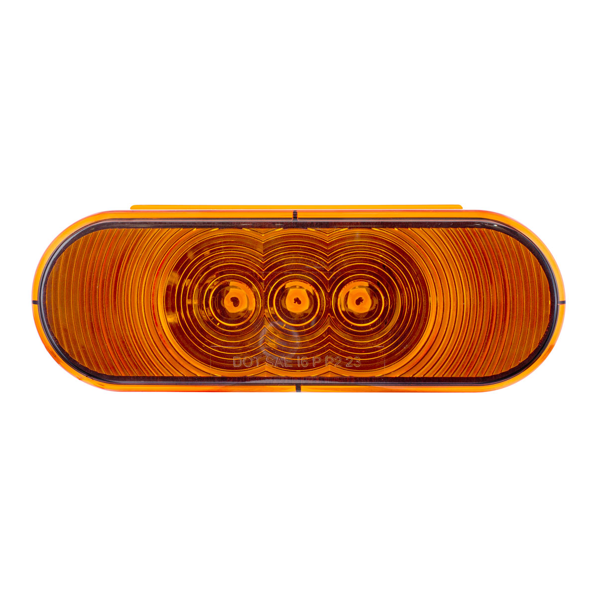 3 LED 6" Oval Light(Turn Signal)-Amber LED/Amber Lens - Thumbnail 3