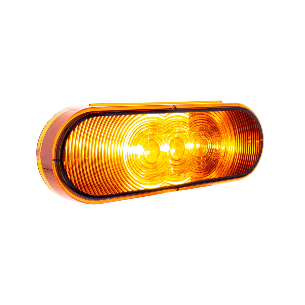 3 LED 6" Oval Light(Turn Signal)-Amber LED/Amber Lens - Thumbnail 4