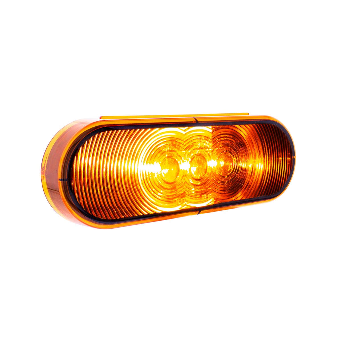 3 LED 6" Oval Light(Turn Signal)-Amber LED/Amber Lens - Thumbnail 5