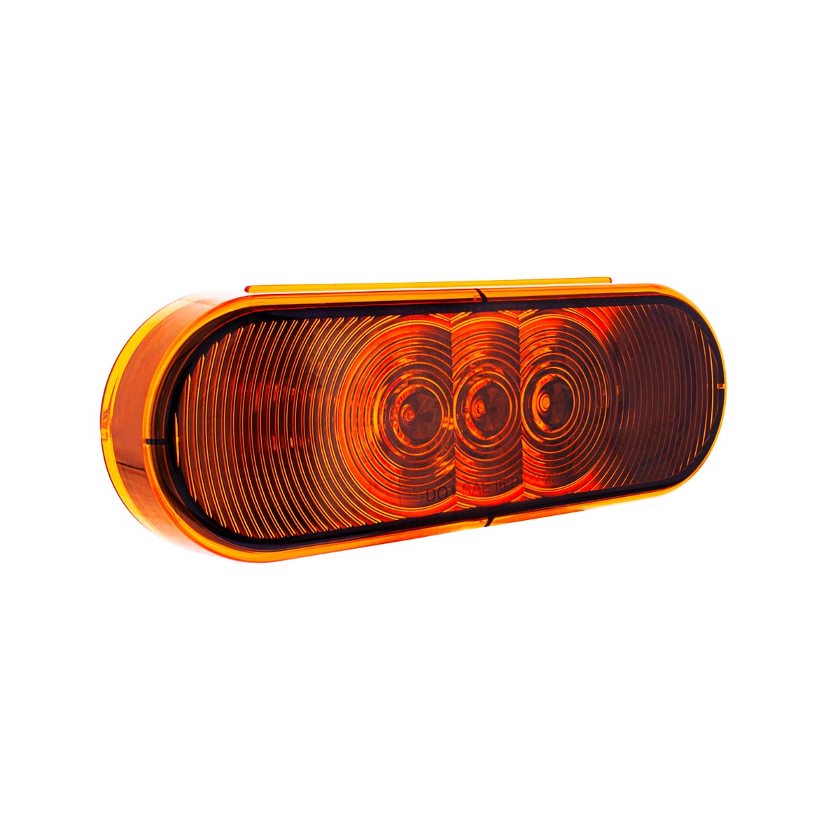 3 LED 6" Oval Light(Turn Signal)-Amber LED/Amber Lens - Thumbnail 6