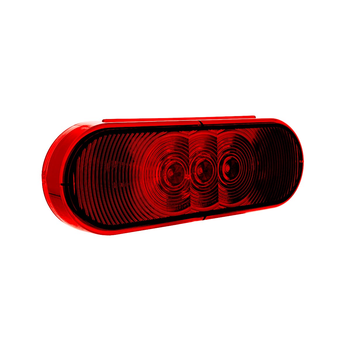 3 LED 6" Oval Light (Stop, Turn, & Tail)- Red LED/Red Lens - Thumbnail 6
