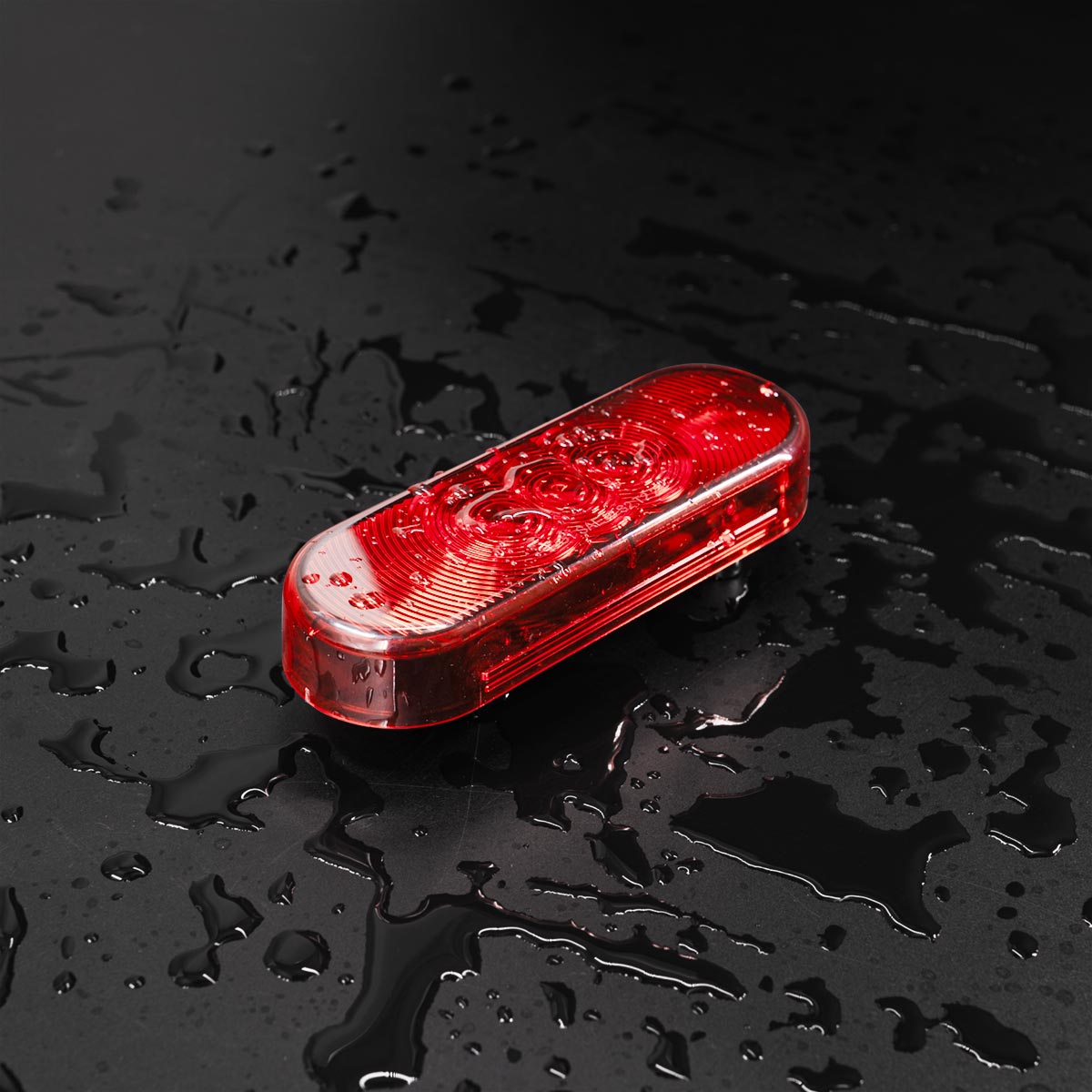 3 LED 6" Oval Light (Stop, Turn, & Tail)- Red LED/Red Lens - Thumbnail 10