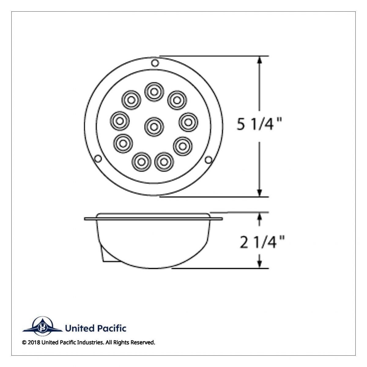10 LED 4" Round Flange Mount Light (Stop, Turn & Tail) - Red LED/Clear Lens - Thumbnail 3