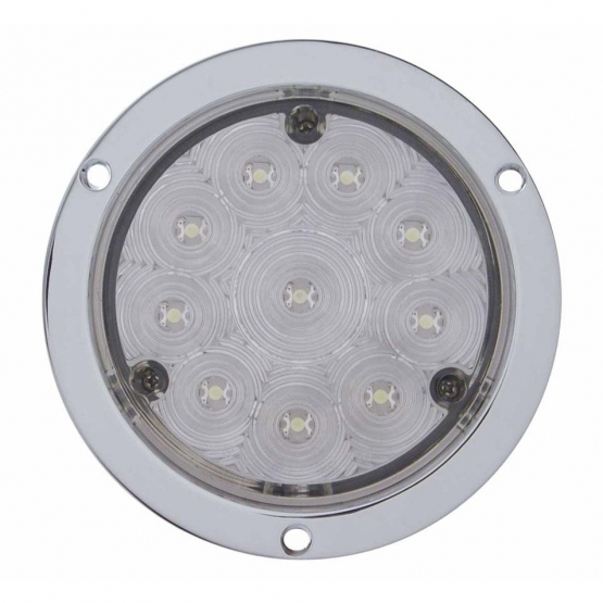10 LED 4" Flange Mount Back-Up Light -White LED/Clear Lens - Thumbnail 2