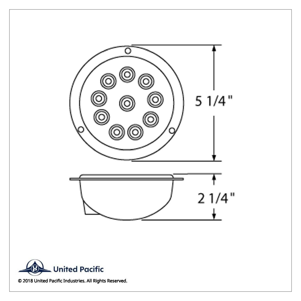 10 LED 4" Flange Mount Back-Up Light -White LED/Clear Lens - Thumbnail 5
