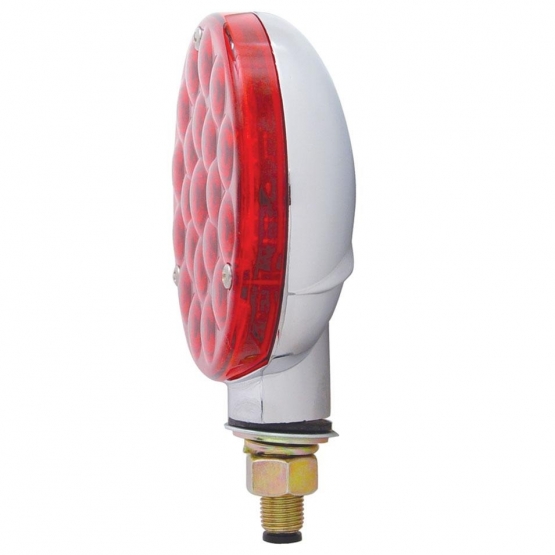 21 LED Single Face Turn Signal Light - Red LED/Red Lens - Thumbnail 3