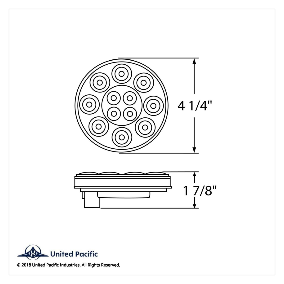 12 LED 4" Round Light (Stop, Turn & Tail) - Red LED/Red Lens - Thumbnail 7