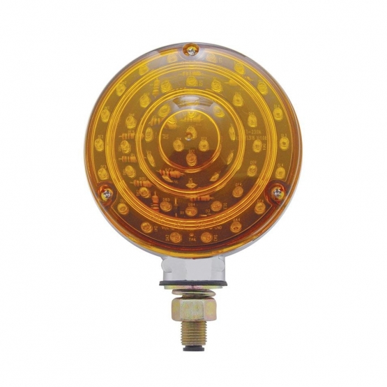 88 LED Single Stud Double Face Turn Signal Light - Amber & Red LED/Amber & Red Lens - Thumbnail 3