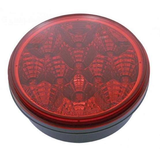12 LED 4" Round Reflector Light (Stop, Turn & Tail) - Red LED/Red Lens (Bulk) - Thumbnail 3