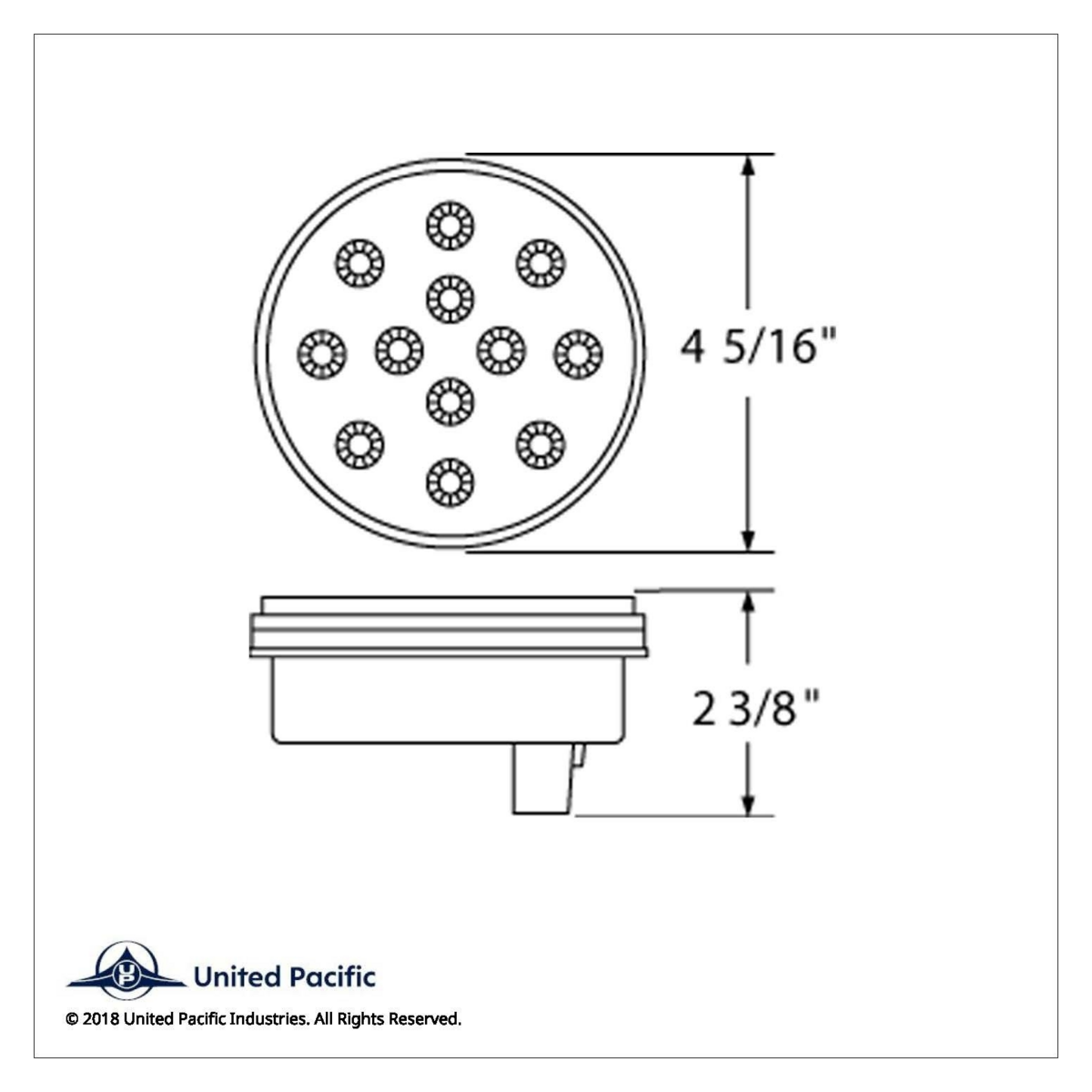 12 LED 4" Round Reflector Light (Stop, Turn & Tail) - Red LED/Clear Lens - Thumbnail 5