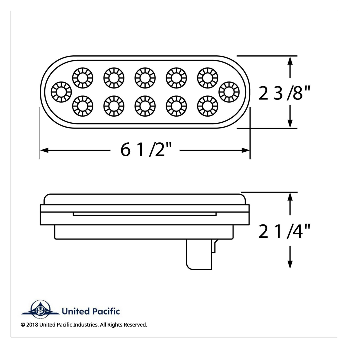 12 LED 6" Oval Reflector Light Kit (Stop, Turn & Tail) - Red LED/Red Lens - Thumbnail 6