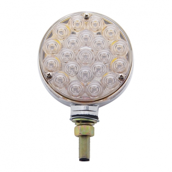 42 LED Double Face Turn Signal Light - Amber & Red LED/Clear Lens - Thumbnail 2