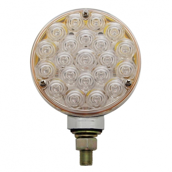 21 LED Single Face Turn Signal Light - Amber LED/Clear Lens - Thumbnail 4