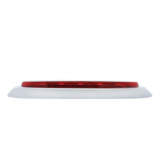 10 LED 6" Oval Light With Bezel (Stop, Turn & Tail) - Red LED/Red Lens - Thumbnail 4