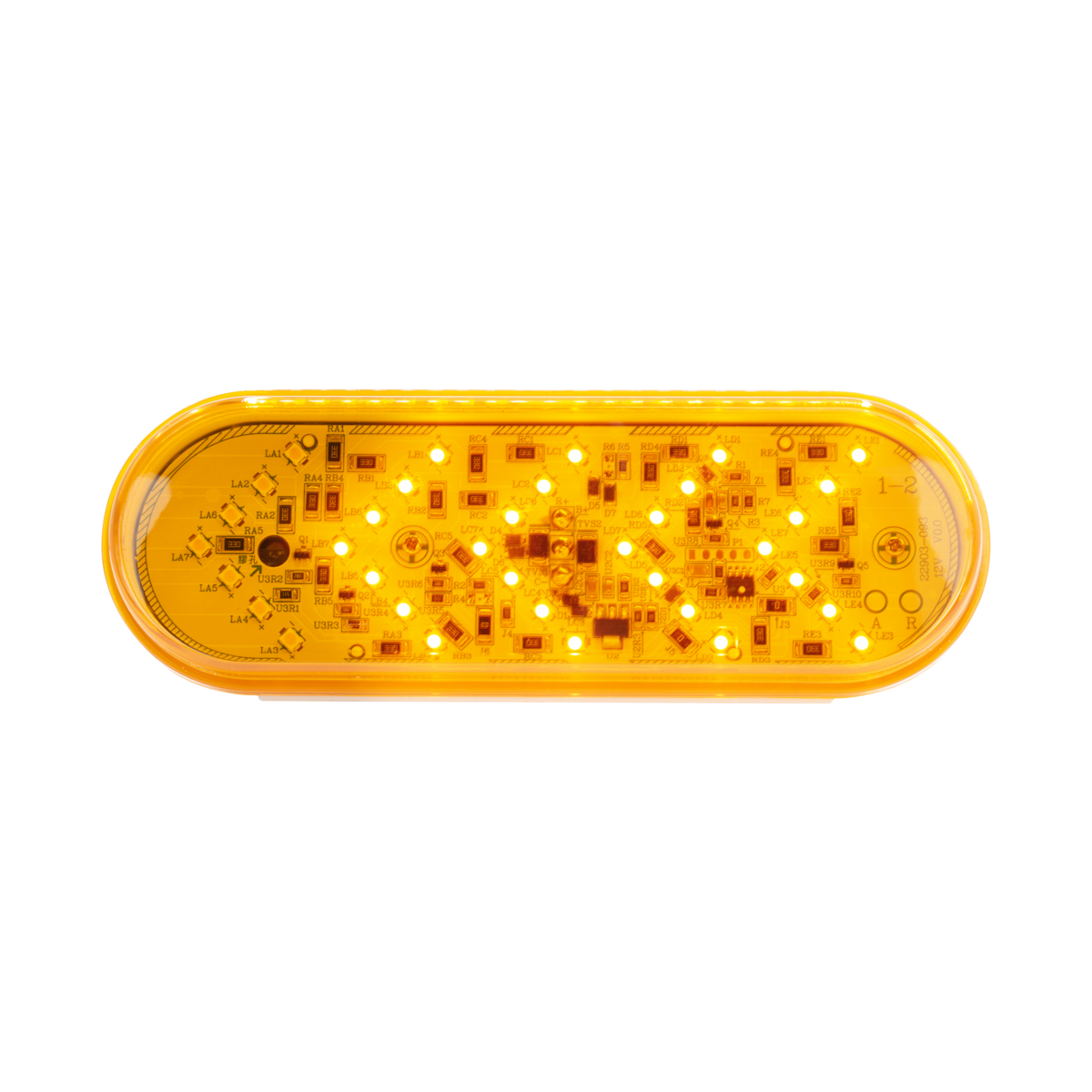 35 LED 6" Oval Sequential Turn Signal Light - Amber LED/Amber Lens - Thumbnail 3
