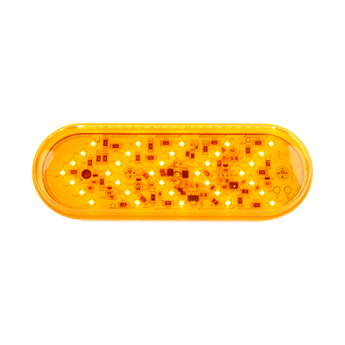 35 LED 6" Oval Sequential Light (Turn Signal) Kit - Amber LED/Amber Lens - Thumbnail 5