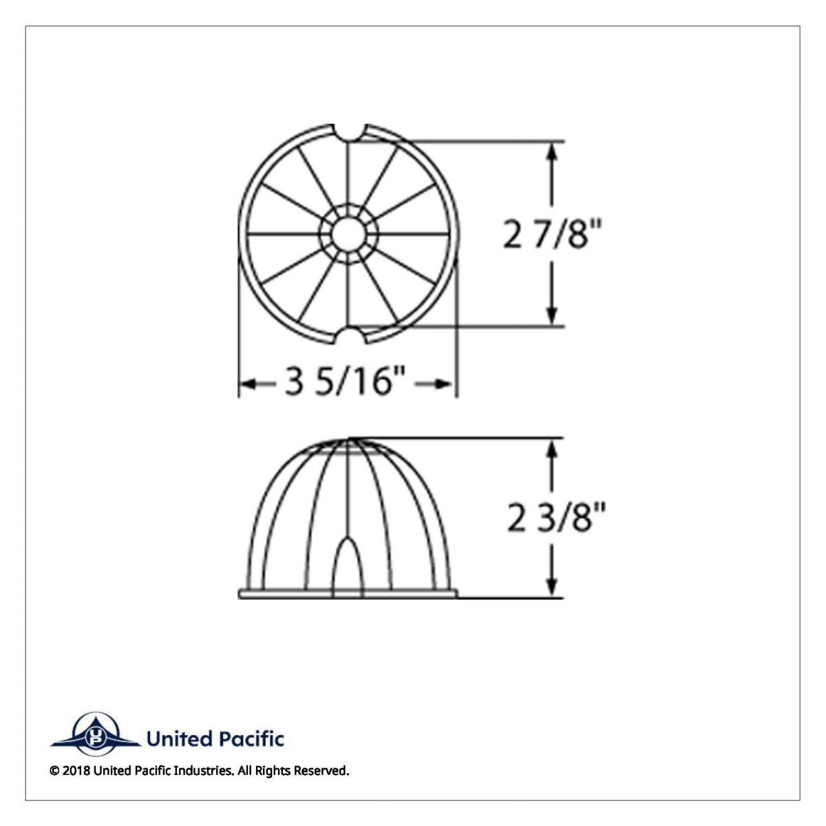 17 LED Watermelon Cab Light - Amber LED/Amber Lens - Thumbnail 4