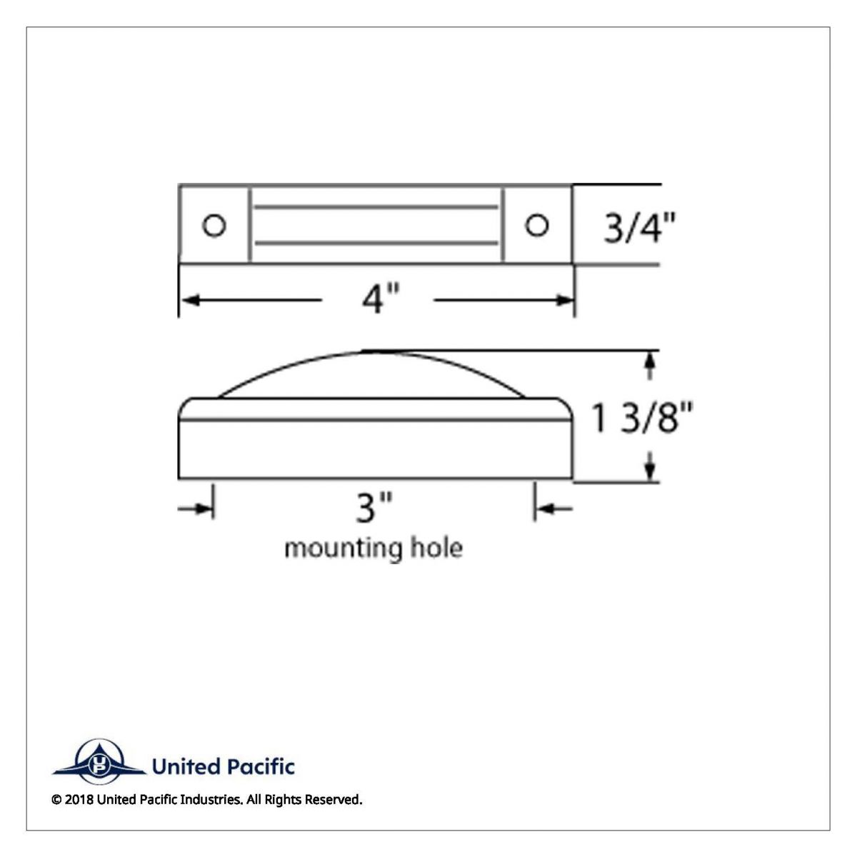 7 LED Rectangular Light (Clearance/Marker) - Amber LED/Clear Lens - Thumbnail 3