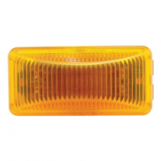 6 LED Rectangular Light (Clearance/Marker) - Amber LED/Amber Lens - Thumbnail 2
