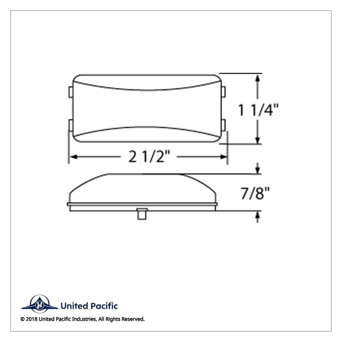6 LED Rectangular Light (Clearance/Marker) - Amber LED/Amber Lens - Thumbnail 5