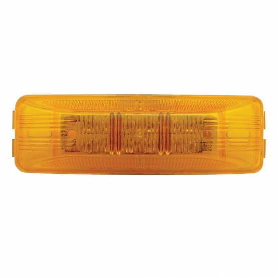 12 LED Rectangular Light (Clearance/Marker) - Amber LED/Amber Lens - Thumbnail 2