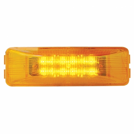 12 LED Rectangular Light Kit (Clearance/Marker) - Amber LED/Amber Lens (Bulk) - Thumbnail 2