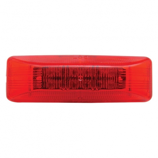 12 LED Rectangular Light (Clearance/Marker) - Red LED/Red Lens (Bulk)