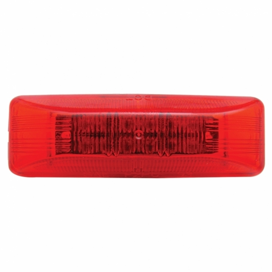 12 LED Rectangular Light Kit (Clearance/Marker) - Red LED/Red Lens (Bulk) - Thumbnail 2