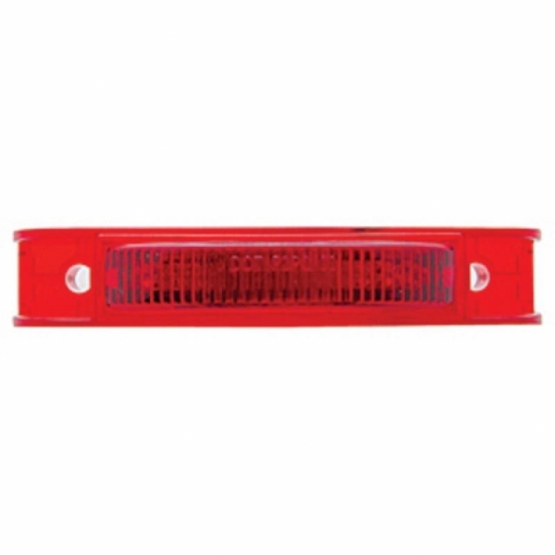 7 LED Rectangular Light (Clearance/Marker) - Red LED/Red Lens