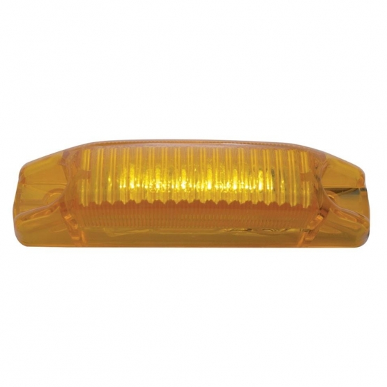 6 LED Rectangular Streamline Light (Clearance/Marker) - Amber LED/Amber Lens - Thumbnail 3