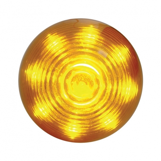 9 LED 2" Round Beehive Light (Clearance/Marker) - Amber LED/Amber Lens