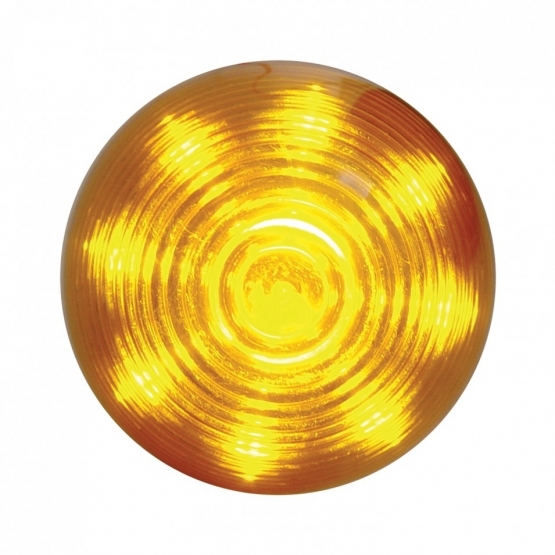 9 LED 2" Round Beehive Light (Clearance/Marker) - Amber LED/Amber Lens (Bulk)