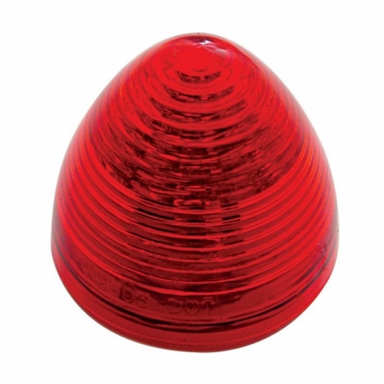 9 LED 2" Round Beehive Light (Clearance/Marker) - Red LED/Red Lens - Thumbnail 2
