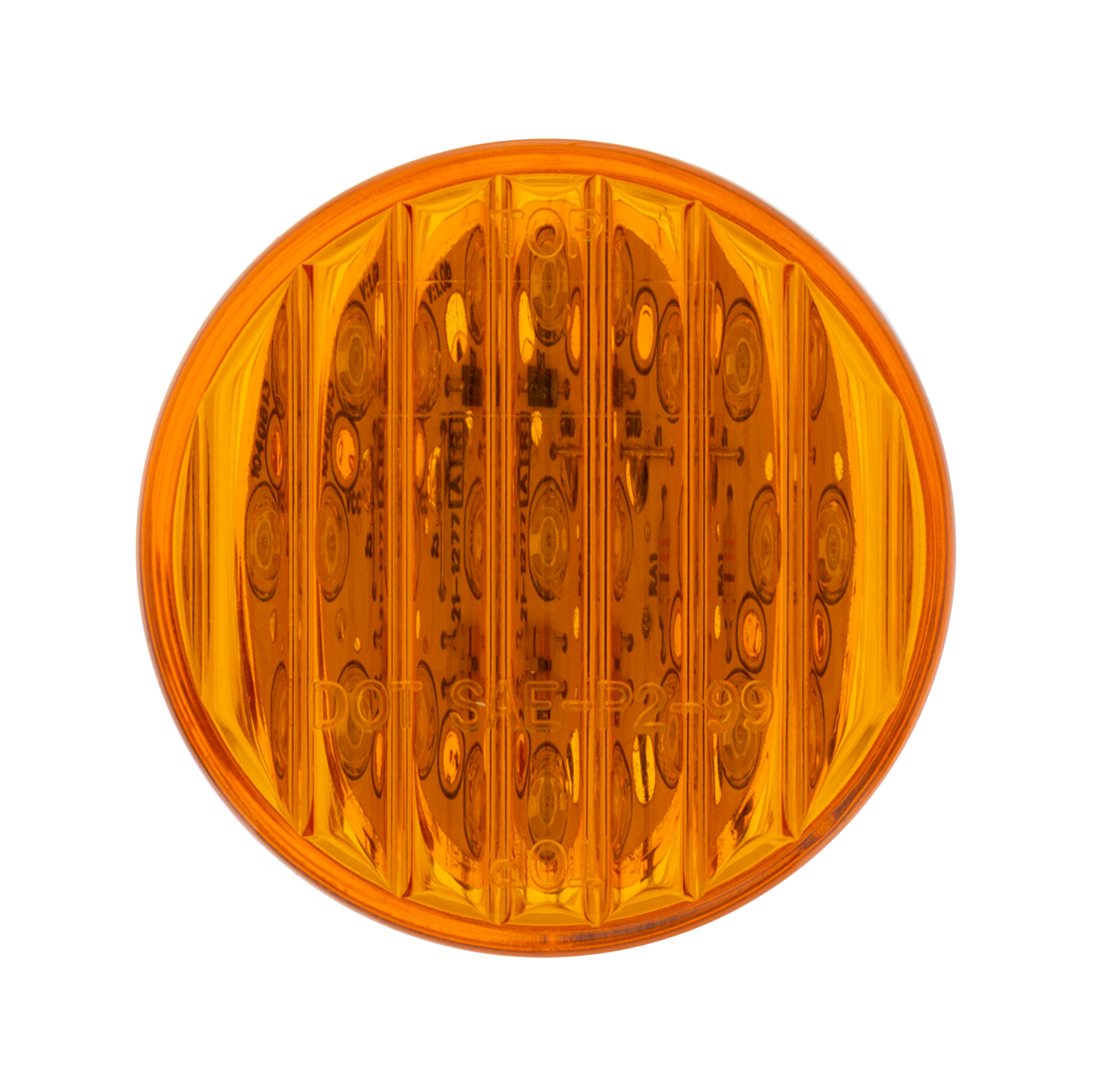 9 LED 2" Round Light (Clearance/Marker) - Amber LED/Amber Lens - Thumbnail 2