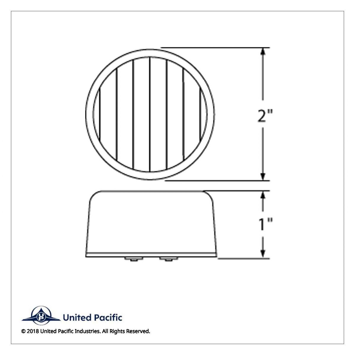 9 LED 2" Round Light (Clearance/Marker) - Amber LED/Amber Lens - Thumbnail 6