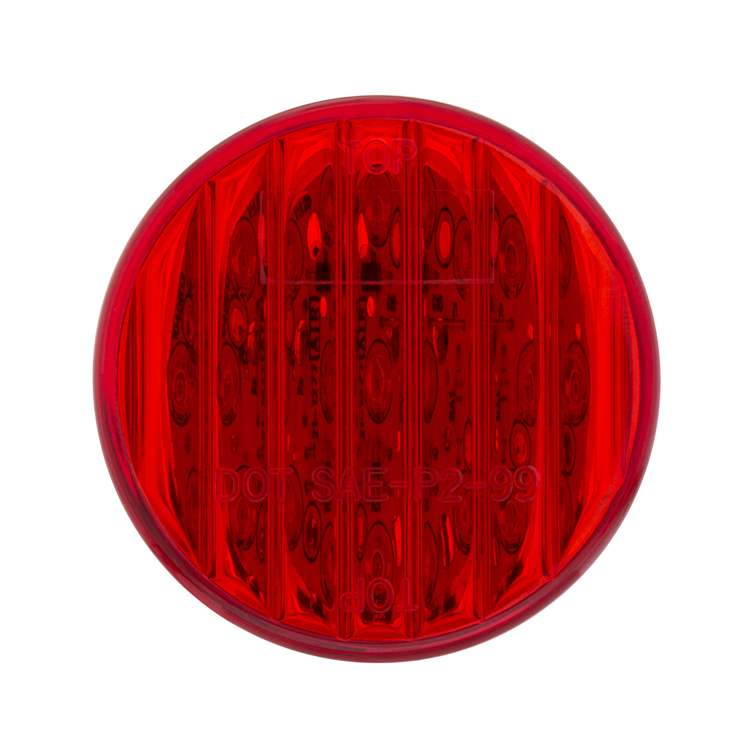 9 LED 2" Round Light (Clearance/Marker) - Red LED/Red Lens (Bulk) - Thumbnail 2