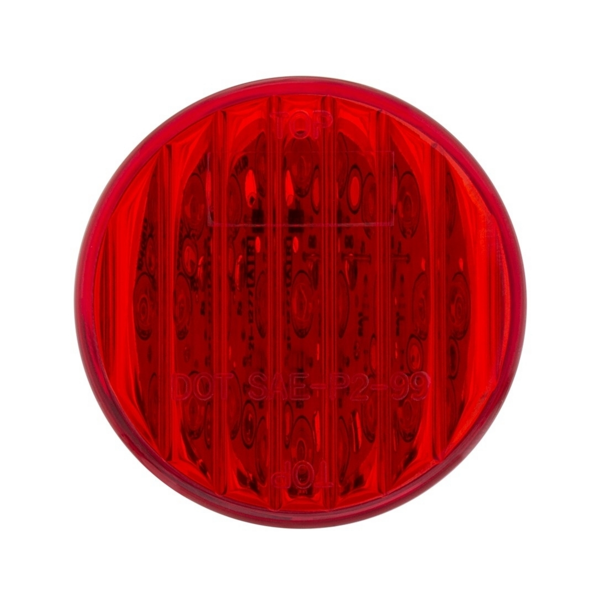9 LED 2" Round Light (Clearance/Marker) - Red LED/Red Lens (Bulk) - Thumbnail 7