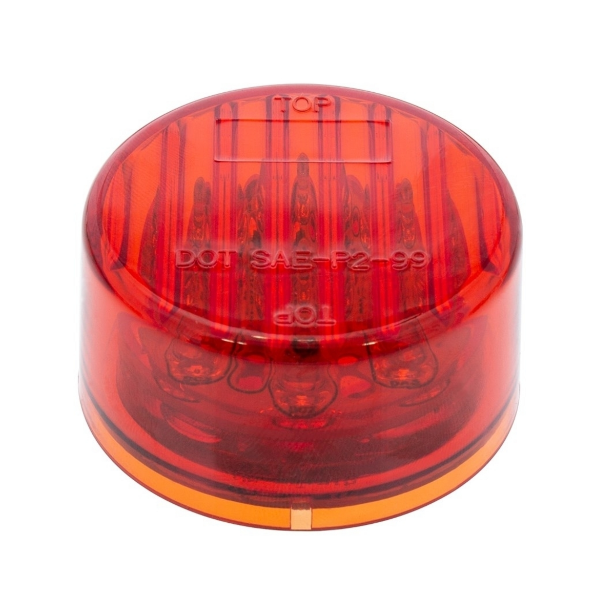 9 LED 2" Round Light (Clearance/Marker) - Red LED/Red Lens (Bulk) - Thumbnail 8