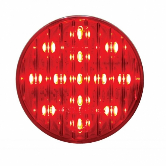 13 LED 2.5" Round Light (Clearance/Marker) - Red LED/Red Lens (Bulk)