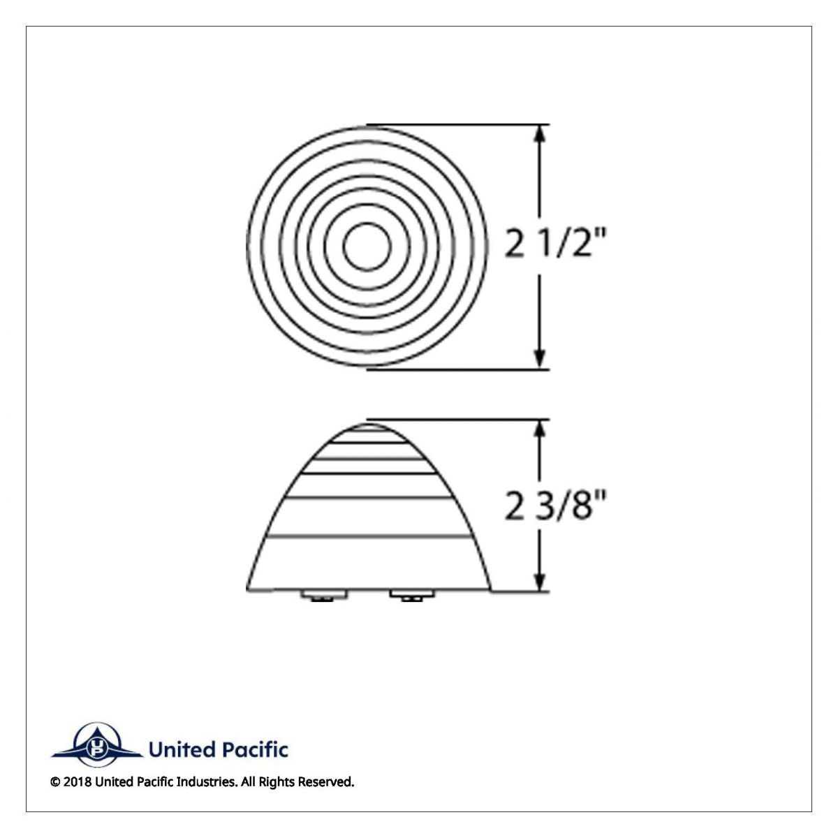 13 LED 2.5" Round Beehive Light (Clearance/Marker) - Red LED/Red Lens (Bulk) - Thumbnail 3