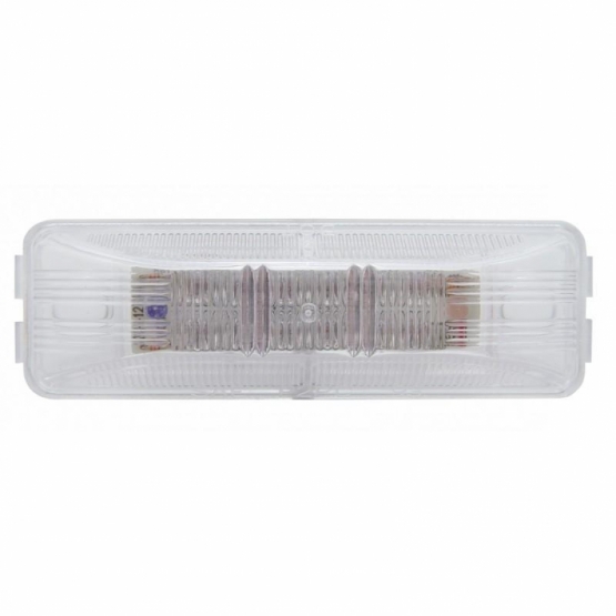 12 LED Rectangular Light (Clearance/Marker) - Red LED/Clear Lens - Thumbnail 2