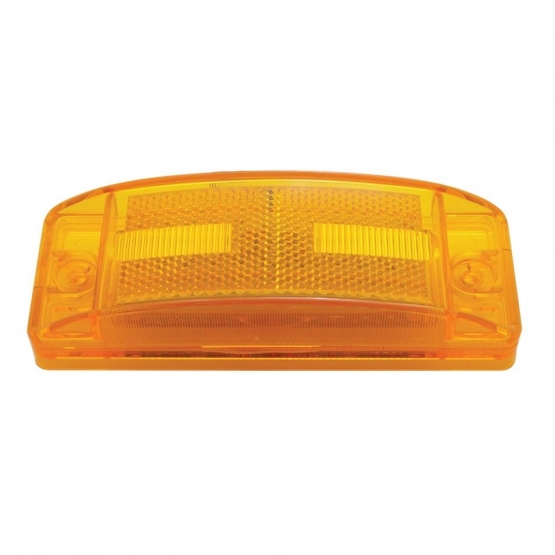 16 LED Rectangular Clearance/Marker Light With Reflex Lens - Amber LED/Amber Lens - Thumbnail 4