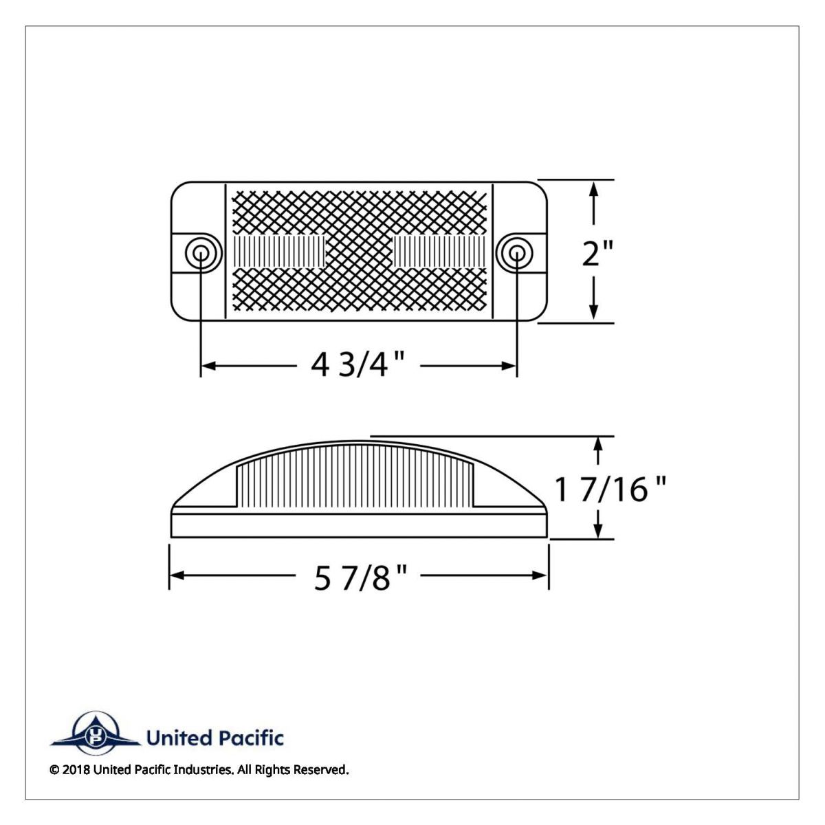 16 LED Rectangular Clearance/Marker Light With Reflex Lens - Red LED/Red Lens - Thumbnail 3