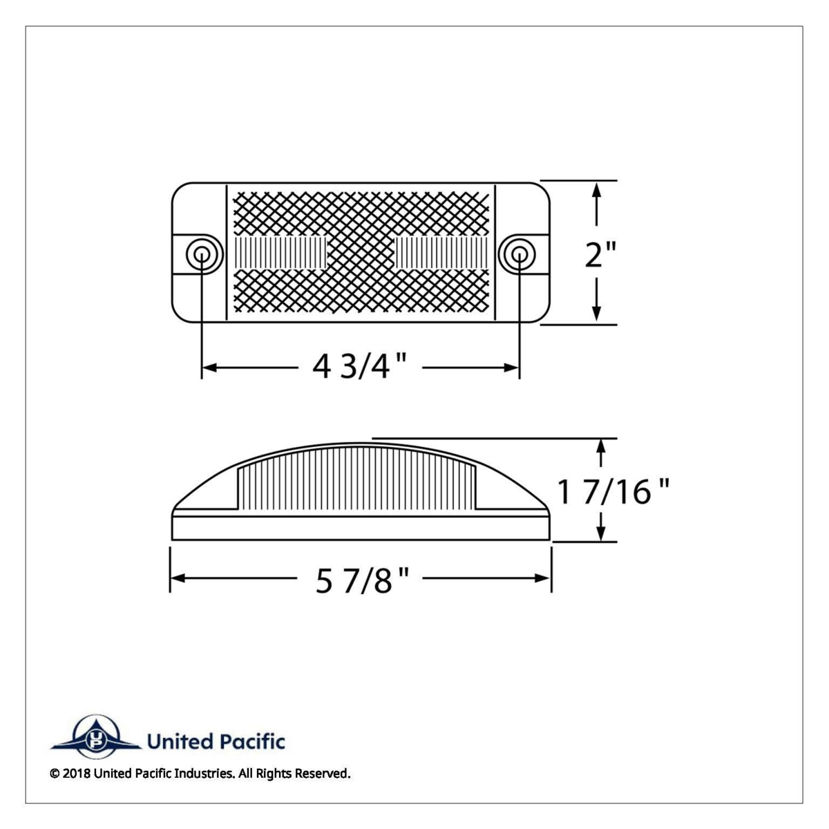 16 LED Rectangular Clearance/Marker Light With Reflex Lens - Red LED/Red Lens - Thumbnail 4