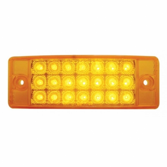 21 LED Reflector Rectangular Light (Clearance/Marker) - Amber LED/Amber Lens (Bulk)