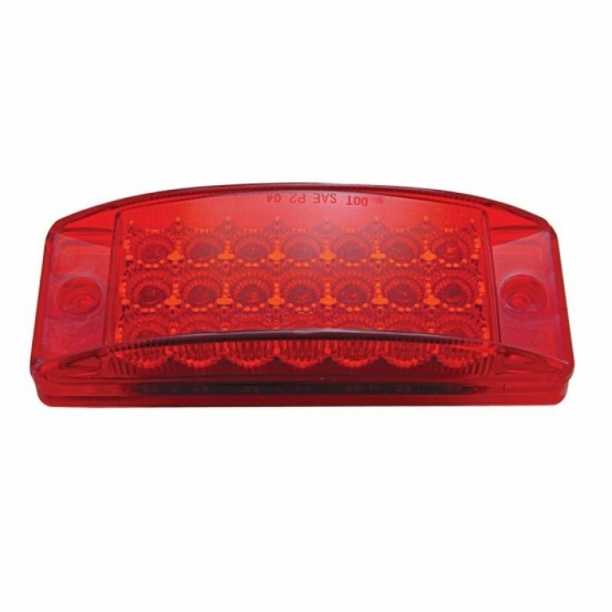 21 LED Reflector Rectangular Light (Clearance/Marker) - Red LED/Red Lens (Bulk) - Thumbnail 2
