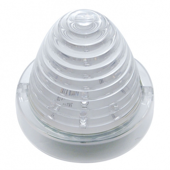 13 LED Beehive Truck-Lite Style Cab Light - Amber LED/Clear Lens