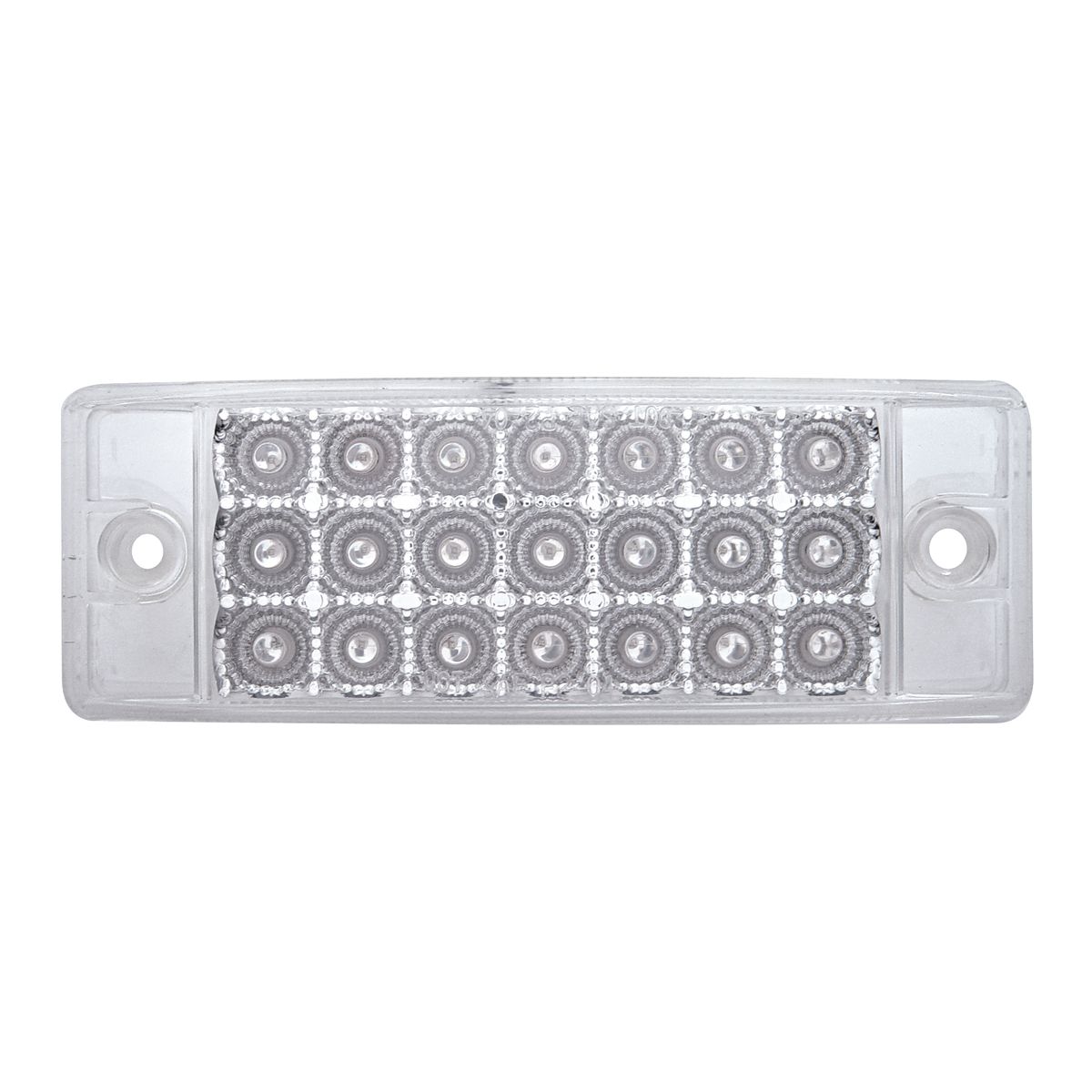 21 LED Reflector Rectangular Light (Clearance/Marker) - Amber LED/Clear Lens