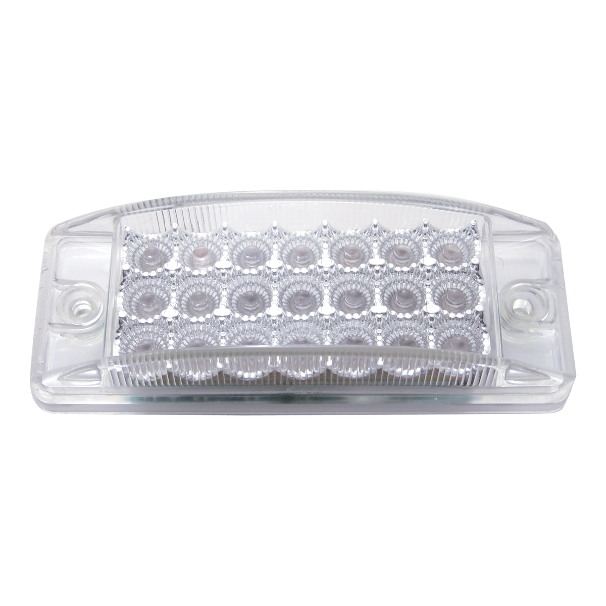 21 LED Reflector Rectangular Light (Clearance/Marker) - Red LED/Clear Lens - Thumbnail 2